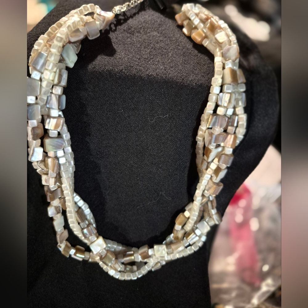 Elegant Multi-Strand Shell Necklace